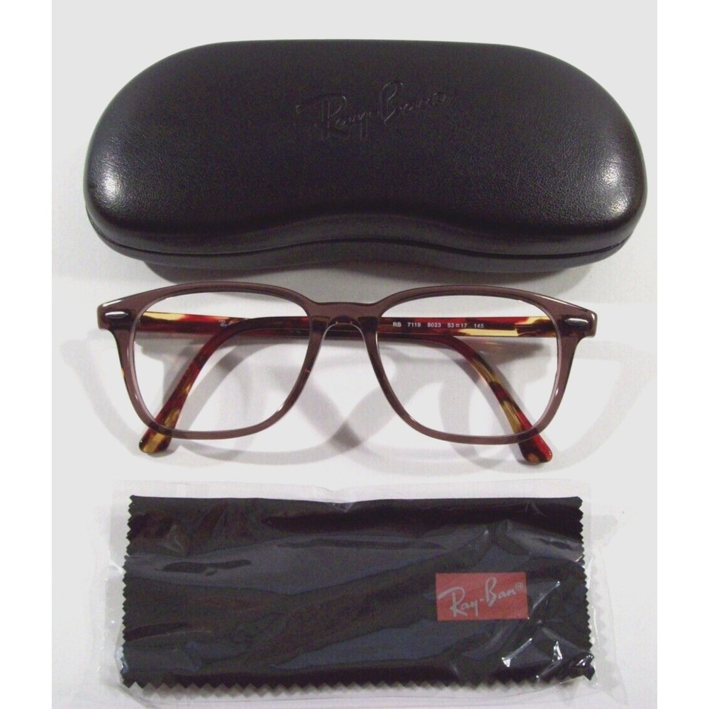 Ray Ban Eyeglasses RB 7119 8023, Frames Only with Case, Purple Havana